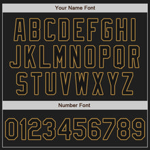 Load image into Gallery viewer, Custom White-Black Old Gold Authentic Split Fashion Baseball Jersey