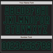 Load image into Gallery viewer, Custom White-Black Kelly Green Authentic Split Fashion Baseball Jersey