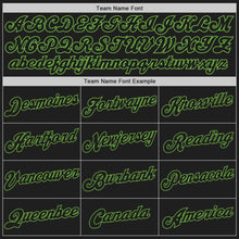 Load image into Gallery viewer, Custom White-Black Neon Green Authentic Split Fashion Baseball Jersey