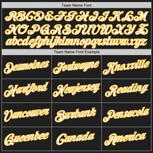 Load image into Gallery viewer, Custom Black Gold-Gray Authentic Split Fashion Baseball Jersey