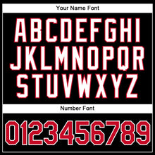 Load image into Gallery viewer, Custom Black Red-Gray Authentic Split Fashion Basketball Jersey