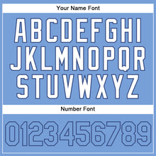 Load image into Gallery viewer, Custom White Light Blue-Royal Authentic Split Fashion Basketball Jersey