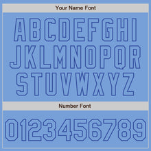 Load image into Gallery viewer, Custom White Light Blue-Royal Authentic Split Fashion Baseball Jersey