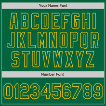 Load image into Gallery viewer, Custom White Kelly Green-Gold Authentic Split Fashion Baseball Jersey