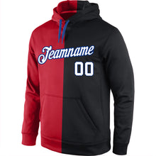 Load image into Gallery viewer, Custom Stitched Red White-Black Split Fashion Sports Pullover Sweatshirt Hoodie