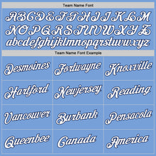 Load image into Gallery viewer, Custom Stitched White Light Blue-Navy Split Fashion Sports Pullover Sweatshirt Hoodie