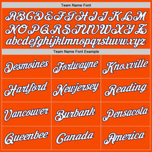 Load image into Gallery viewer, Custom Stitched White Orange-Navy Split Fashion Sports Pullover Sweatshirt Hoodie