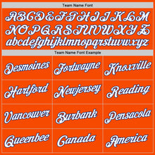 Load image into Gallery viewer, Custom Stitched Orange White-Royal Split Fashion Sports Pullover Sweatshirt Hoodie