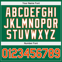 Load image into Gallery viewer, Custom Stitched Kelly Green White-Orange Split Fashion Sports Pullover Sweatshirt Hoodie