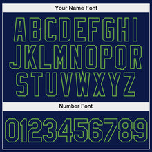 Load image into Gallery viewer, Custom Stitched White Navy-Neon Green Split Fashion Sports Pullover Sweatshirt Hoodie