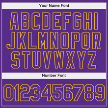 Load image into Gallery viewer, Custom Stitched White Purple-Gold Split Fashion Sports Pullover Sweatshirt Hoodie