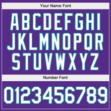 Load image into Gallery viewer, Custom Stitched Purple White-Aqua Split Fashion Sports Pullover Sweatshirt Hoodie