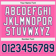 Load image into Gallery viewer, Custom Stitched Light Blue Navy-Pink Split Fashion Sports Pullover Sweatshirt Hoodie