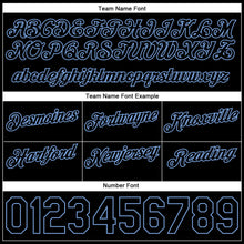 Load image into Gallery viewer, Custom White Black-Light Blue Authentic Throwback Split Fashion Basketball Shorts