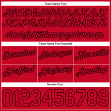 Load image into Gallery viewer, Custom White Red-Black Authentic Throwback Split Fashion Basketball Shorts