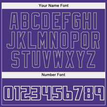 Load image into Gallery viewer, Custom Stitched White Purple-Gray Split Fashion Sports Pullover Sweatshirt Hoodie