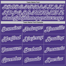 Load image into Gallery viewer, Custom Stitched White Purple-Gray Split Fashion Sports Pullover Sweatshirt Hoodie