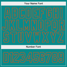 Load image into Gallery viewer, Custom Stitched White Aqua-Orange Split Fashion Sports Pullover Sweatshirt Hoodie