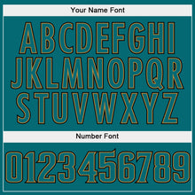 Load image into Gallery viewer, Custom Stitched White Aqua-Old Gold Split Fashion Sports Pullover Sweatshirt Hoodie