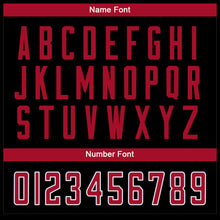 Load image into Gallery viewer, Custom Black Red-White Split Fashion Football Jersey