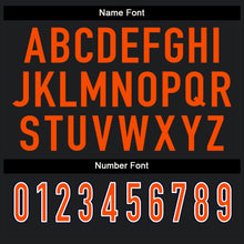 Load image into Gallery viewer, Custom Black Orange-White Split Fashion Football Jersey