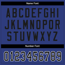 Load image into Gallery viewer, Custom Royal Black-White Split Fashion Football Jersey