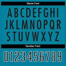 Load image into Gallery viewer, Custom Teal Black-White Split Fashion Football Jersey