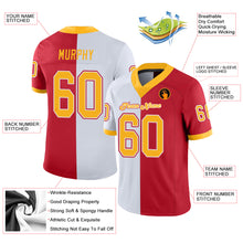 Load image into Gallery viewer, Custom Scarlet Gold-White Split Fashion Football Jersey