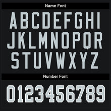 Load image into Gallery viewer, Custom Black Silver-White Split Fashion Football Jersey