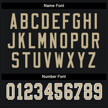 Load image into Gallery viewer, Custom Black Vegas Gold-White Split Fashion Football Jersey