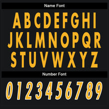 Load image into Gallery viewer, Custom Black Gold-White Split Fashion Football Jersey