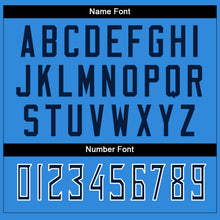 Load image into Gallery viewer, Custom Powder Blue Navy-White Split Fashion Football Jersey