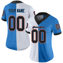 Load image into Gallery viewer, Custom Powder Blue Black-White Split Fashion Football Jersey