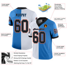 Load image into Gallery viewer, Custom Powder Blue Black-White Split Fashion Football Jersey