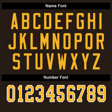 Load image into Gallery viewer, Custom Brown Gold-White Split Fashion Football Jersey