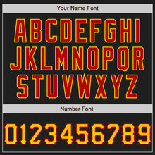 Load image into Gallery viewer, Custom Black Red-White Authentic Split Fashion Baseball Jersey