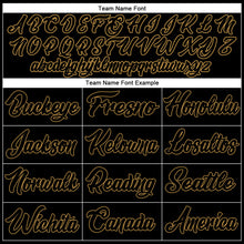 Load image into Gallery viewer, Custom White Black-Old Gold Authentic Split Fashion Baseball Jersey