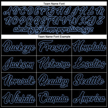 Load image into Gallery viewer, Custom White Black-Light Blue Authentic Split Fashion Baseball Jersey