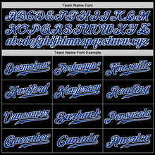 Load image into Gallery viewer, Custom Black Royal-Orange Authentic Split Fashion Baseball Jersey