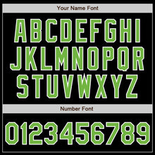 Load image into Gallery viewer, Custom Black Neon Green-Royal Authentic Split Fashion Baseball Jersey