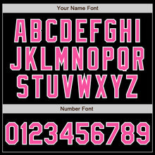 Load image into Gallery viewer, Custom Black Pink-Purple Authentic Split Fashion Baseball Jersey