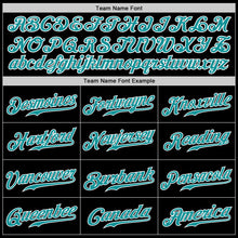 Load image into Gallery viewer, Custom Black Teal-Purple Authentic Split Fashion Baseball Jersey