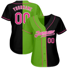 Load image into Gallery viewer, Custom Black Purple-Aqua Authentic Split Fashion Baseball Jersey