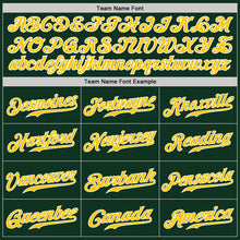Load image into Gallery viewer, Custom Green Gold-Gray Authentic Split Fashion Baseball Jersey