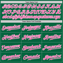 Load image into Gallery viewer, Custom Kelly Green Pink-Gray Authentic Split Fashion Baseball Jersey