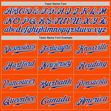 Load image into Gallery viewer, Custom Orange Royal-White Authentic Split Fashion Baseball Jersey