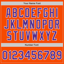 Load image into Gallery viewer, Custom Orange Purple-White Authentic Split Fashion Baseball Jersey