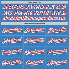 Load image into Gallery viewer, Custom Powder Blue Red-Gray Authentic Split Fashion Baseball Jersey