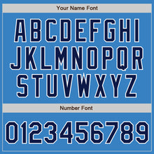 Load image into Gallery viewer, Custom Powder Blue Navy-Gray Authentic Split Fashion Baseball Jersey