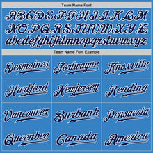 Load image into Gallery viewer, Custom Powder Blue Navy-Gray Authentic Split Fashion Baseball Jersey